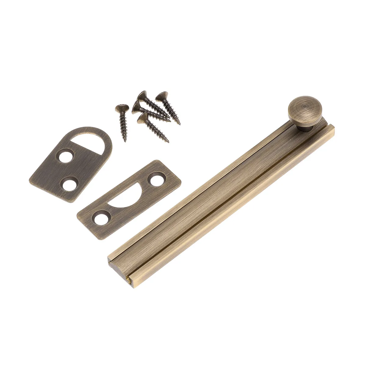 4 Inch Copper Safety Door Bolts Latch Matte Finish Rustproof Flush Mount Invisible Anti-Theft Lock for Home Office Furniture