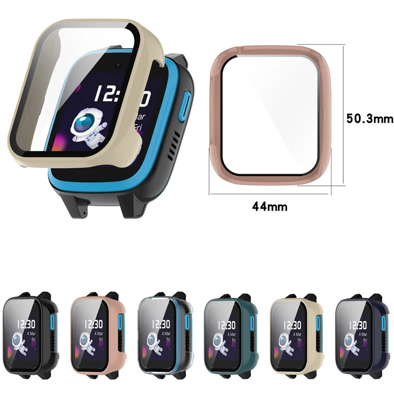 Hard Edge Shell Full Glass Screen Protector Film Case For Xplora XGO3/XGO2/X5 Play Kids Smart Watch Protective Cover Accessories