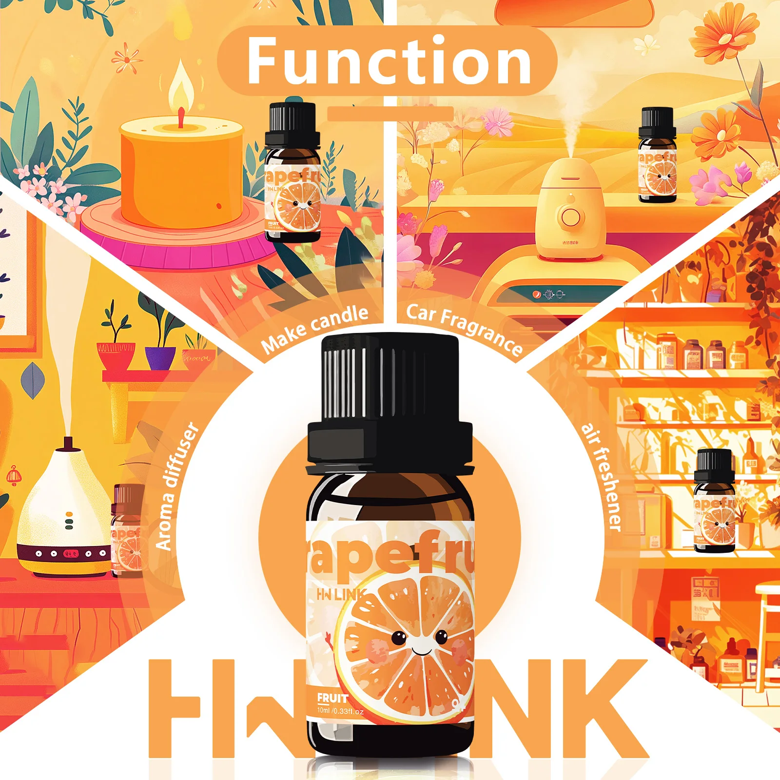 Grapefruit Essential Oils 10ml Pure Therapeutic Grade Oil Aromatherapy,Diffuser,Grapefruit Scent,Mood & Stress Support - view 3