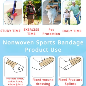 Selbstklebender elastischer Verband, 10 Rollen, Sportband, Sportschutz, Knie, Finger, Schulter, Tattoo-Accessoires 12 Hauptverkaufstattoo Battoque - №1