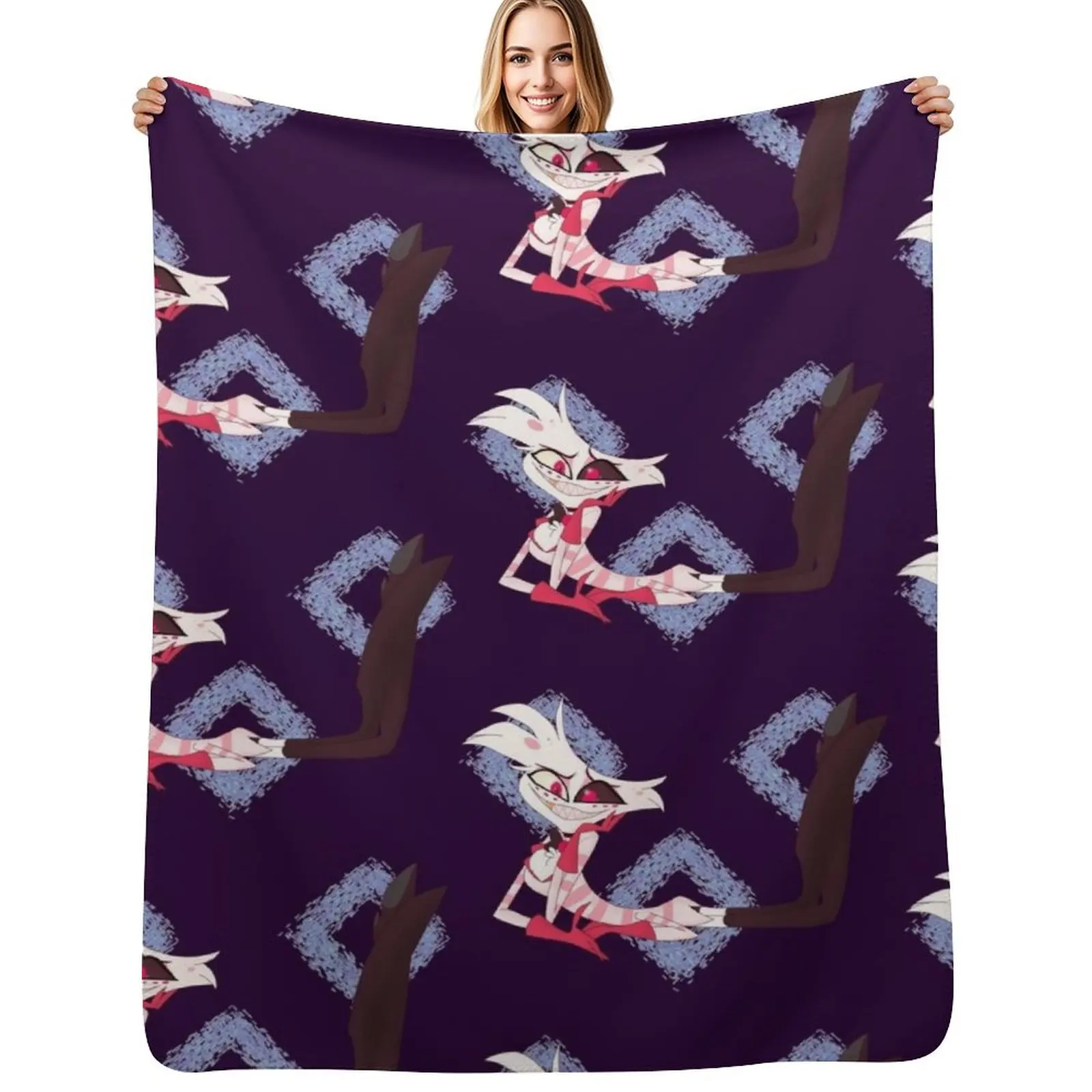 Angel Dust Throw Blanket Luxury Designer Hairy Flannel Fabric Soft Big Large for sofa Blankets