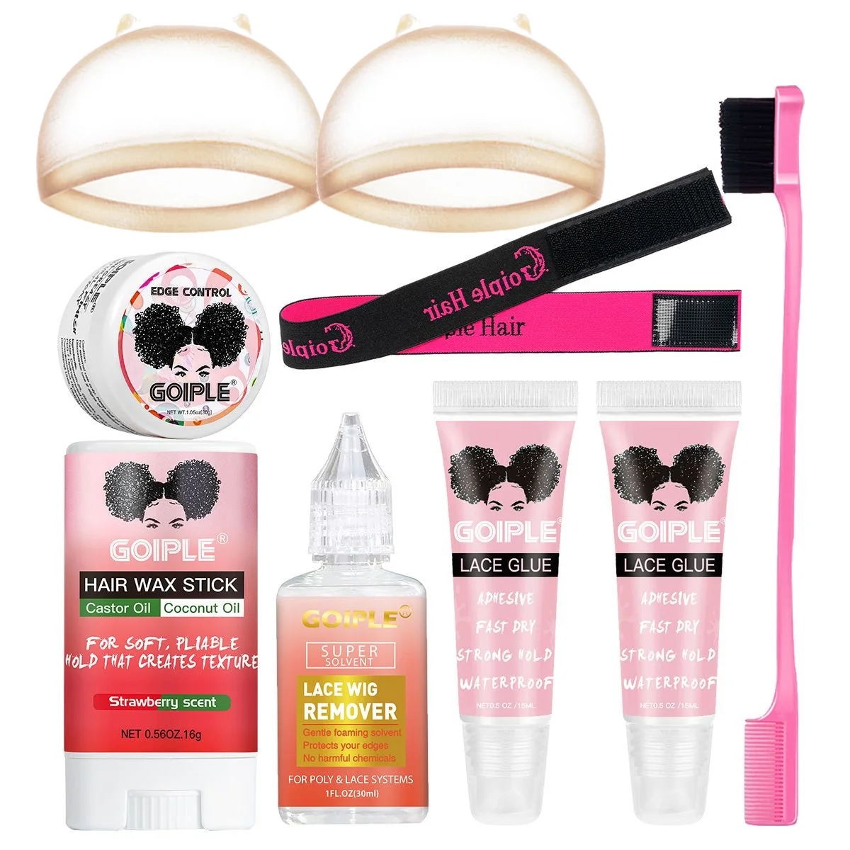 Long Lasting Styling Wax Sticks,Control Flyaways Edge Pomade Gel,Lace Wig Adhesive Remover for Wigs Installation Solid Hair Wax