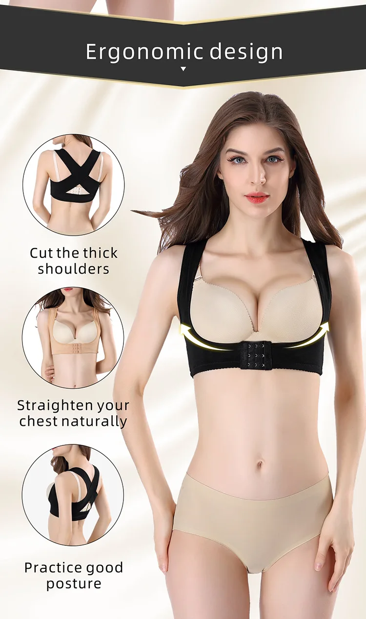 Unsichtbare Body Shaper Korsett Frauen Brust Haltung Corrector Gürtel Zurück Schulter Unterstützung Klammer Haltung Korrektur für Gesundheit Pflege – Detail 3