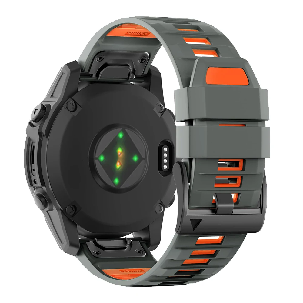 QuickFit 22 مللي متر 26 مللي متر حزام سيليكون ل Garmin Fenix 8 E 7X 7 Pro Solar/6X 6 5/Epix/Forerunner 970 965/Instinct 3 2X الفرقة الرسمية