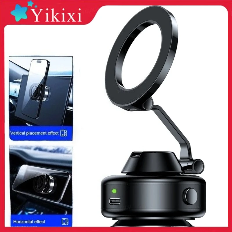 

Полностью автоматический адсорбционный кронштейн, складная навигационная подставка, антивибрационный вакуумный вращающийся на 360 градусов магнитный автомобильный держатель для телефона