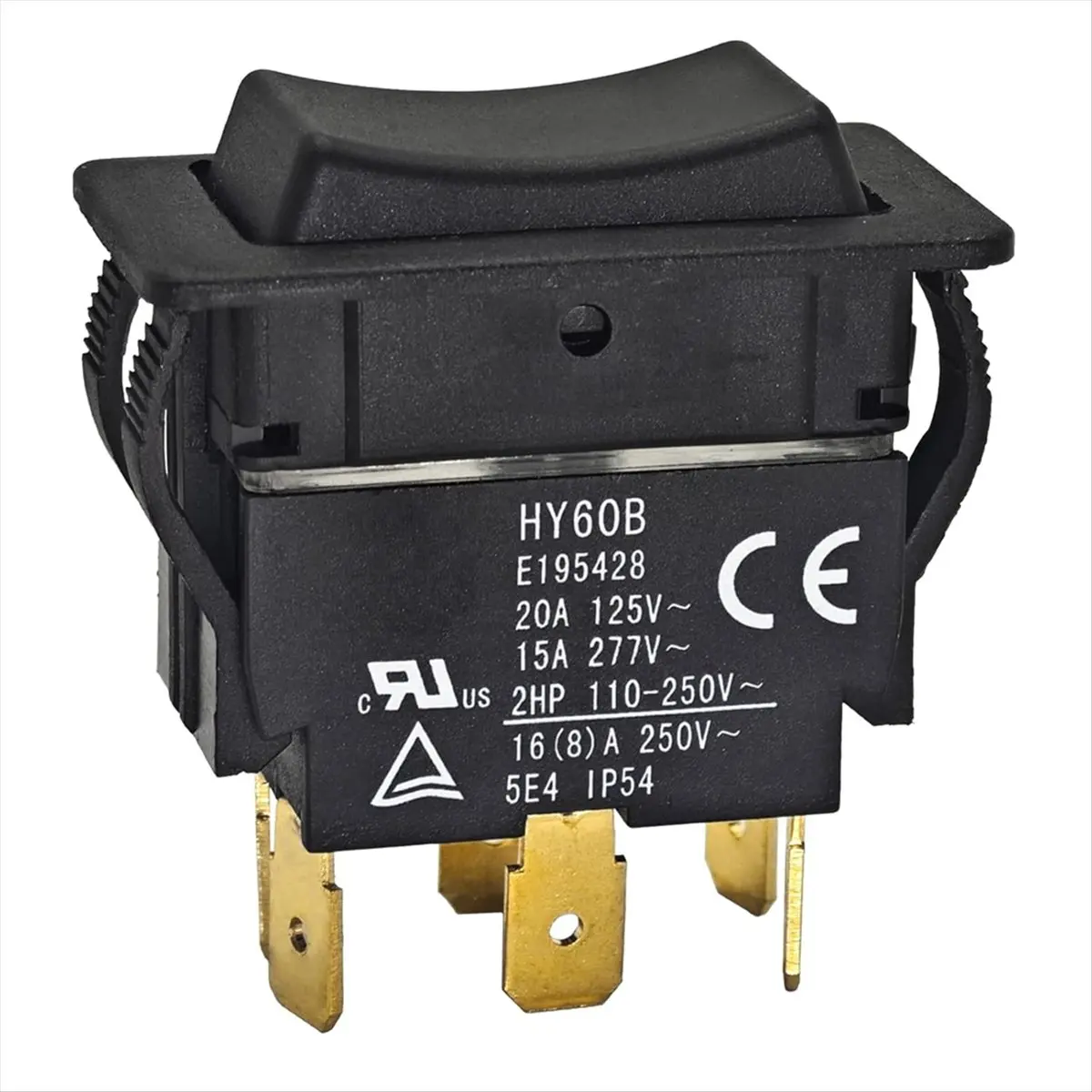 A22I HY60B Rocker Switch - -on 125/250V 20/15A 6 Pins Push Button Switch - Arc Pushbutton for Industrial,Power Tools