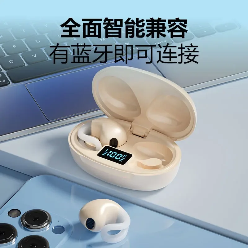 G85 Ear Clip OWS Air Conduction Wireless Bluetooth Earphones, Digital Display Screen Binaural Stereo High Quality Sound Earbuds