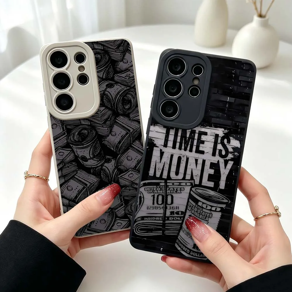 Design Dollar Banknote Pattern Silicone Case For Samsung Galaxy S26 S25 S24 S23 S22 S21 Ultra Plus FE Soft Phone Case Cover