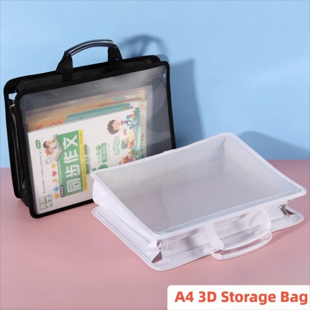 

Прозрачная сумка формата А4, большая вместительная водонепроницаемая сумка для документов, студенческая портативная сумка, сумки на молнии, утолщенная сумка для хранения файлов, деловая сумка