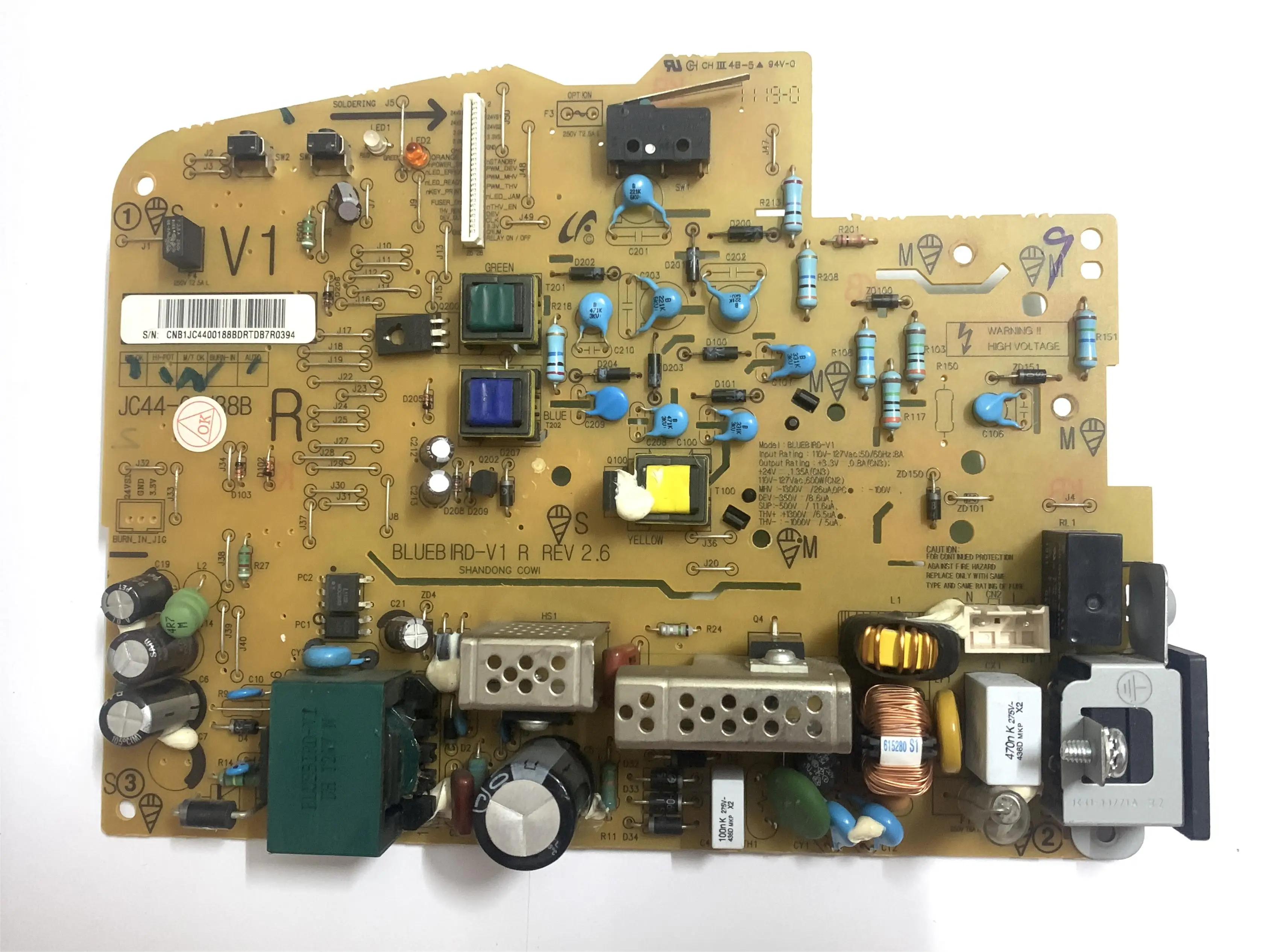 Printer Power Board For Samsung ML-1660 ML-1661 ML-1665 ML-1666 ML-1670 ML-1671 ML-1675 ML-1676 ML-1860 ML-1861 ML-1865