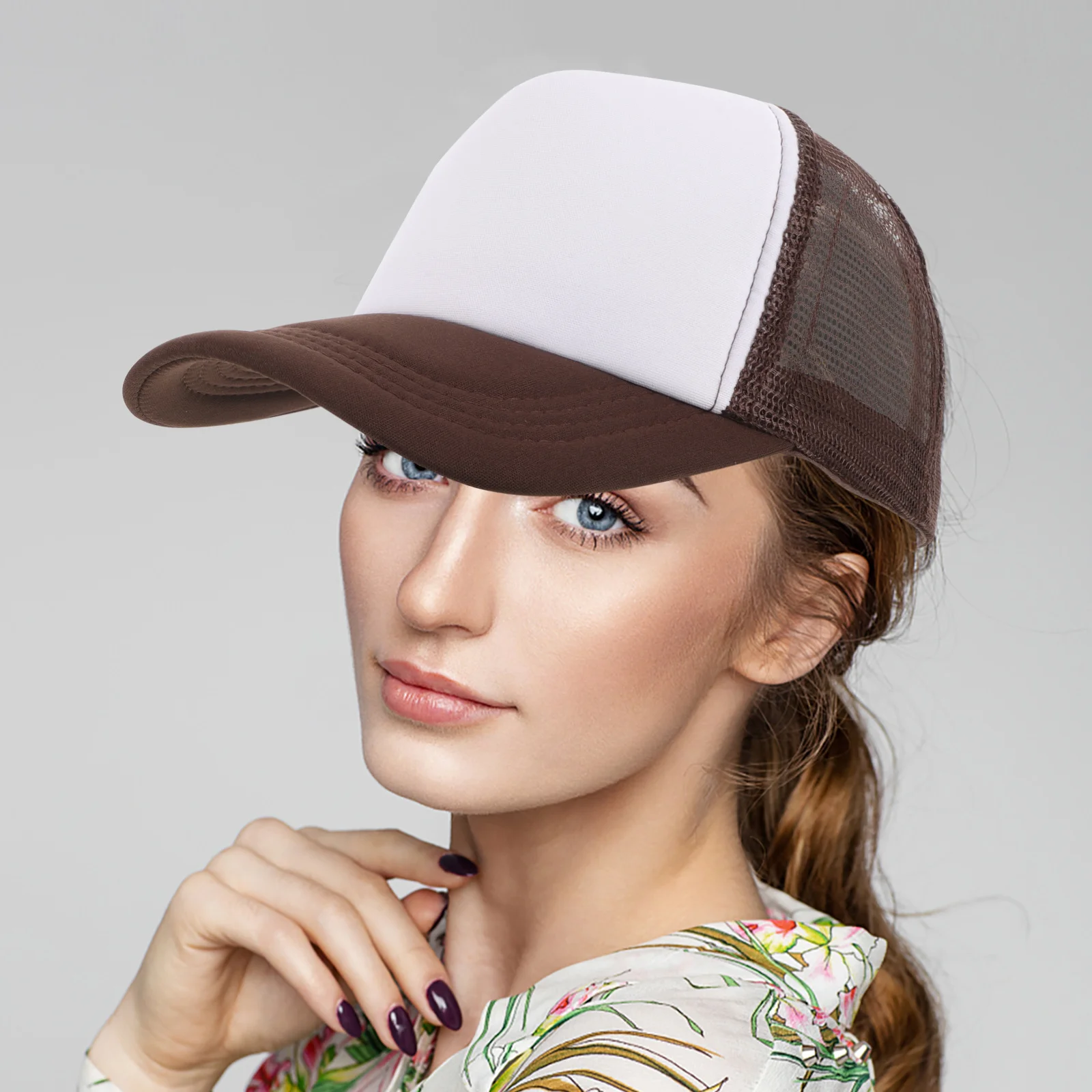 

5Pcs Sublimation Blank Trucker Caps Plain Baseball Hats DIY Outdoor Breathable Adjustable Unisex Sports Hats Kids Caps Boys