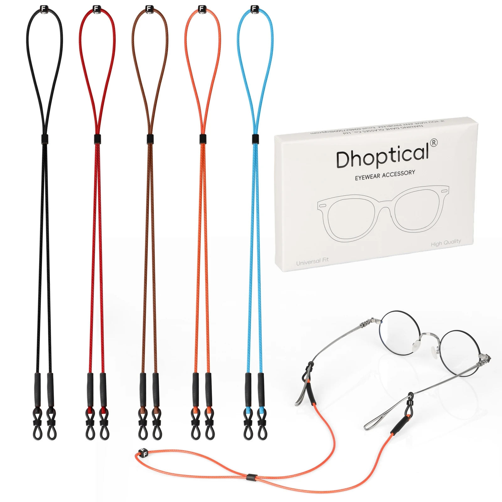 5 Piece Korean Fashion Eyeglass Straps | Stylish & All-Match Design | Retractable & Adjustable Length | Anti-Slip Eyewear Chains