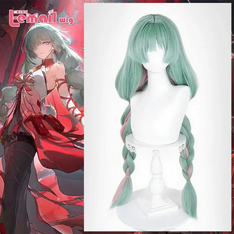 

Парик L-email Синтетические волосы Игра Wuthering Waves Phrolova Косплей Парик 98 см Длинные парики Двойные хвостики Термостойкий парик