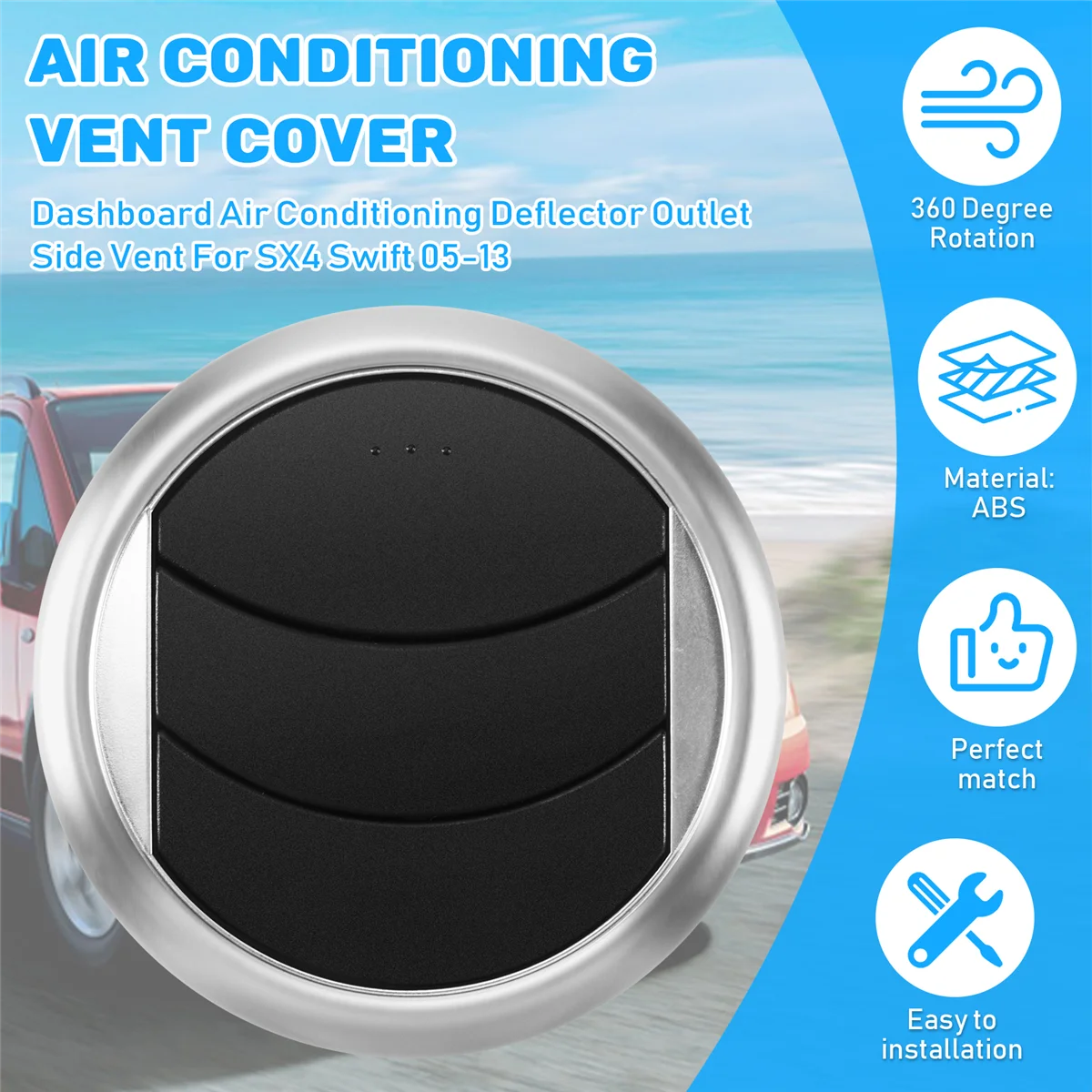 Dashboard Air Conditioning Deflector Outlet Side Vent For SX4 Swift 05-13