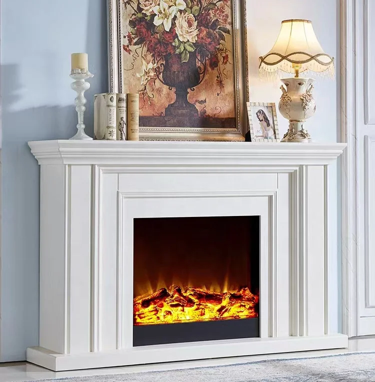 Manufacturer Decorative Wood Fireplaces LED Flame Free Standing Electric Fireplace With Mantel