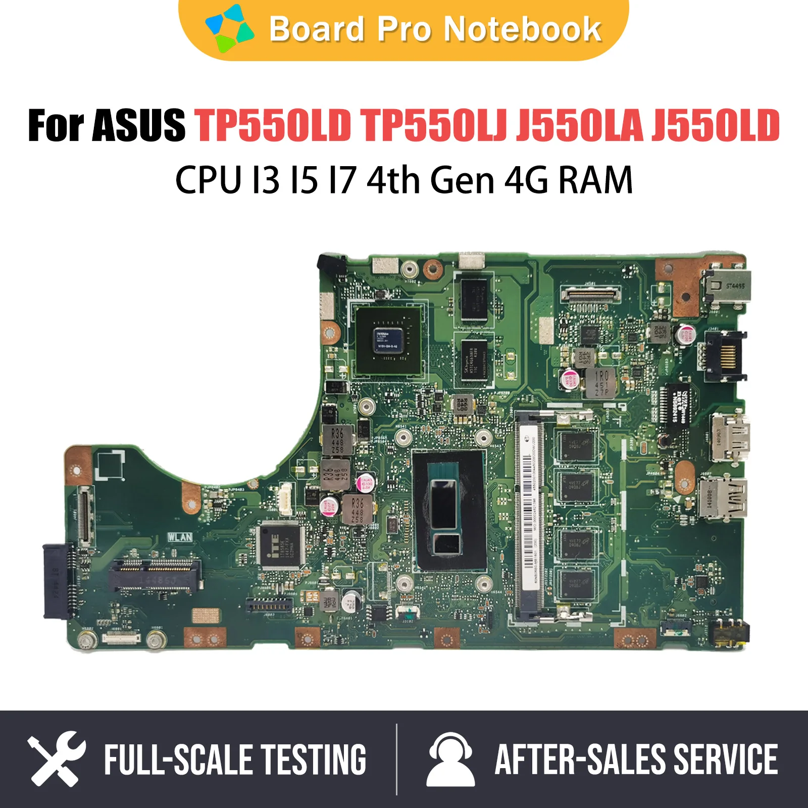 

TP550LD Mainboard For ASUS TP550LJ TP550LA TP550L J550LA J550LD Laptop Motherboard I3 I5 I7 4th Gen CPU 4G RAM GT820M V2G