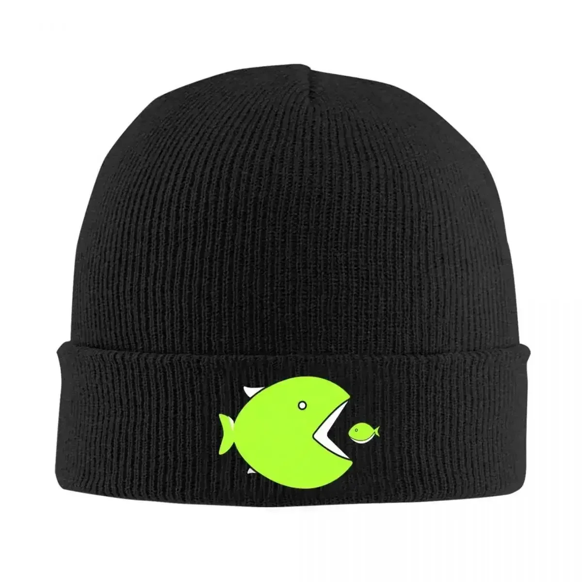 New BIG FISH Pixels Fishing Logo Hat Autumn Winter Beanies New Gunki Caps Female Male Acrylic Knitted Hat