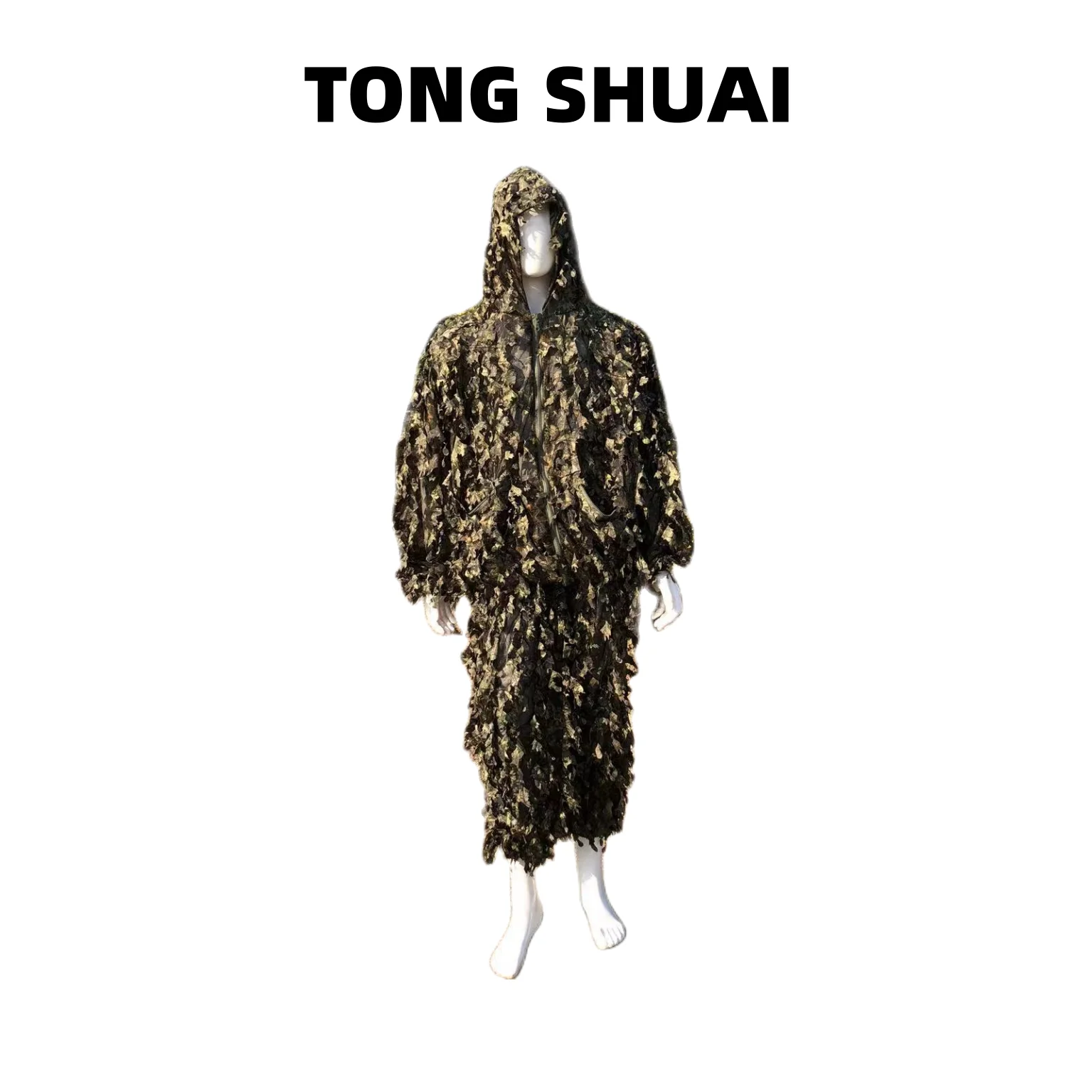 

3D jungle field camouflage tactical equipment, jackets and pants, outdoor clothing, hunting and shooting ghillie suit.