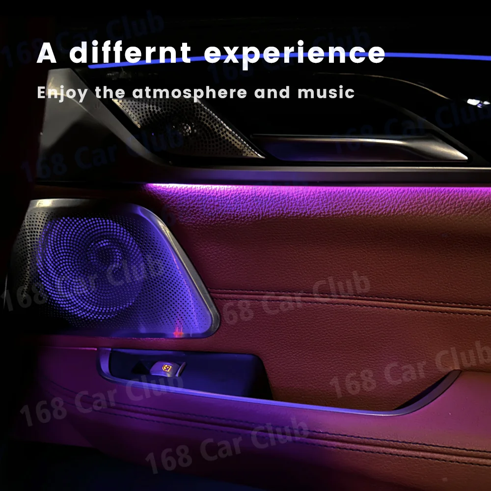 LED 11 Colors Speaker Cover For BMW G30 New 5 Series Car Ambient Light Decorate Refit  Midrange Tweeter HiFi Music Stereo Horn