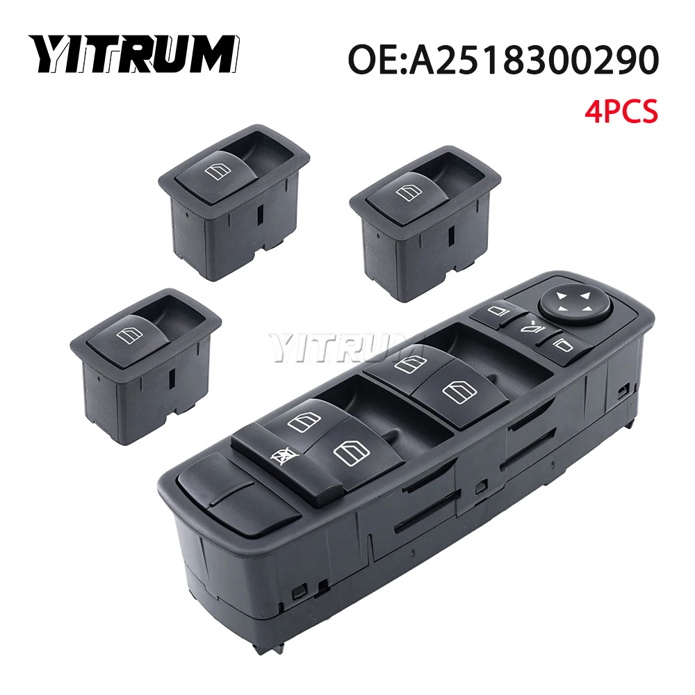 YITRUM A2518200510 A2518300290 2518300290 Power Window Switch For BENZ W164 GL320 GL350 GL450 ML320 ML350 ML450 R320 R350