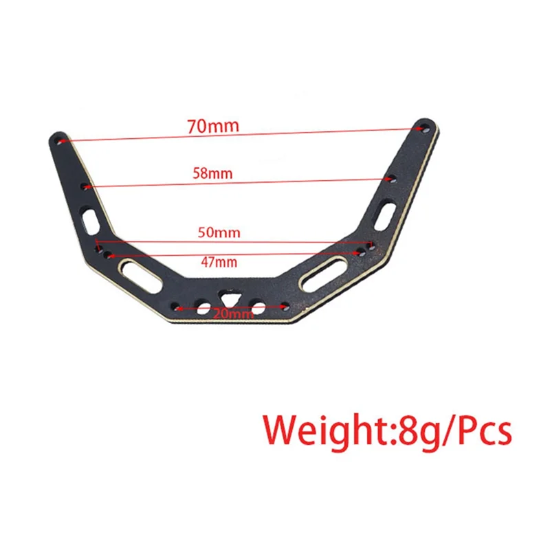 B78B-2Pcs Brass Chassis Side Plates Foraxial AX24 1/24 RC Crawler Car Upgrade Parts Accessories