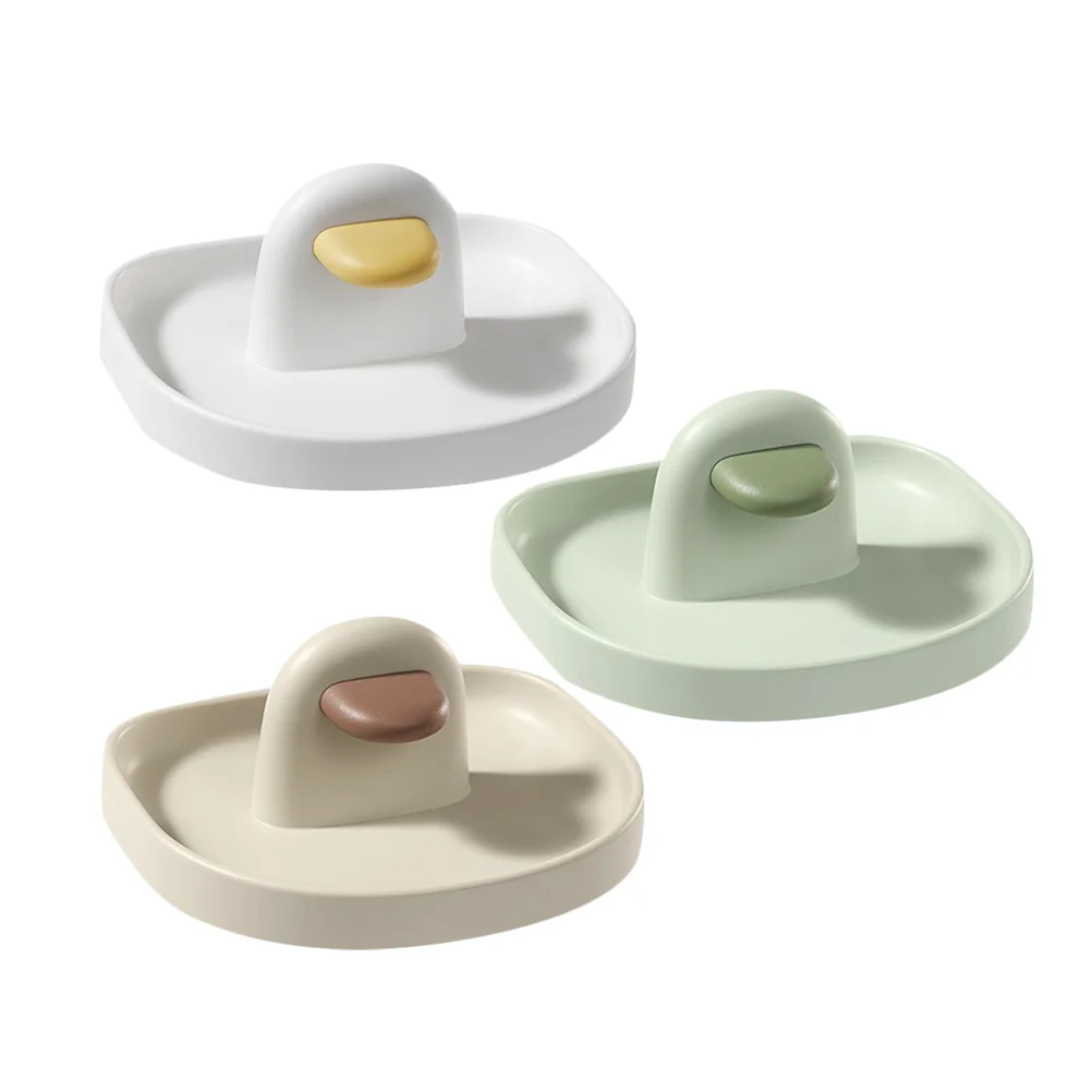 

3Pcs Cartoon Spoon Rest Pot Lid Holder Kitchen Countertop Organizer Storage Rack Pan Cover Stand Cooking Utensil Holder