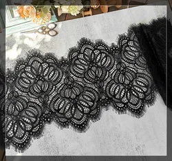 Wide 23cm long 3m new European eyelash lace DIY clothing skirt sexy lingerie decorative lace fabric