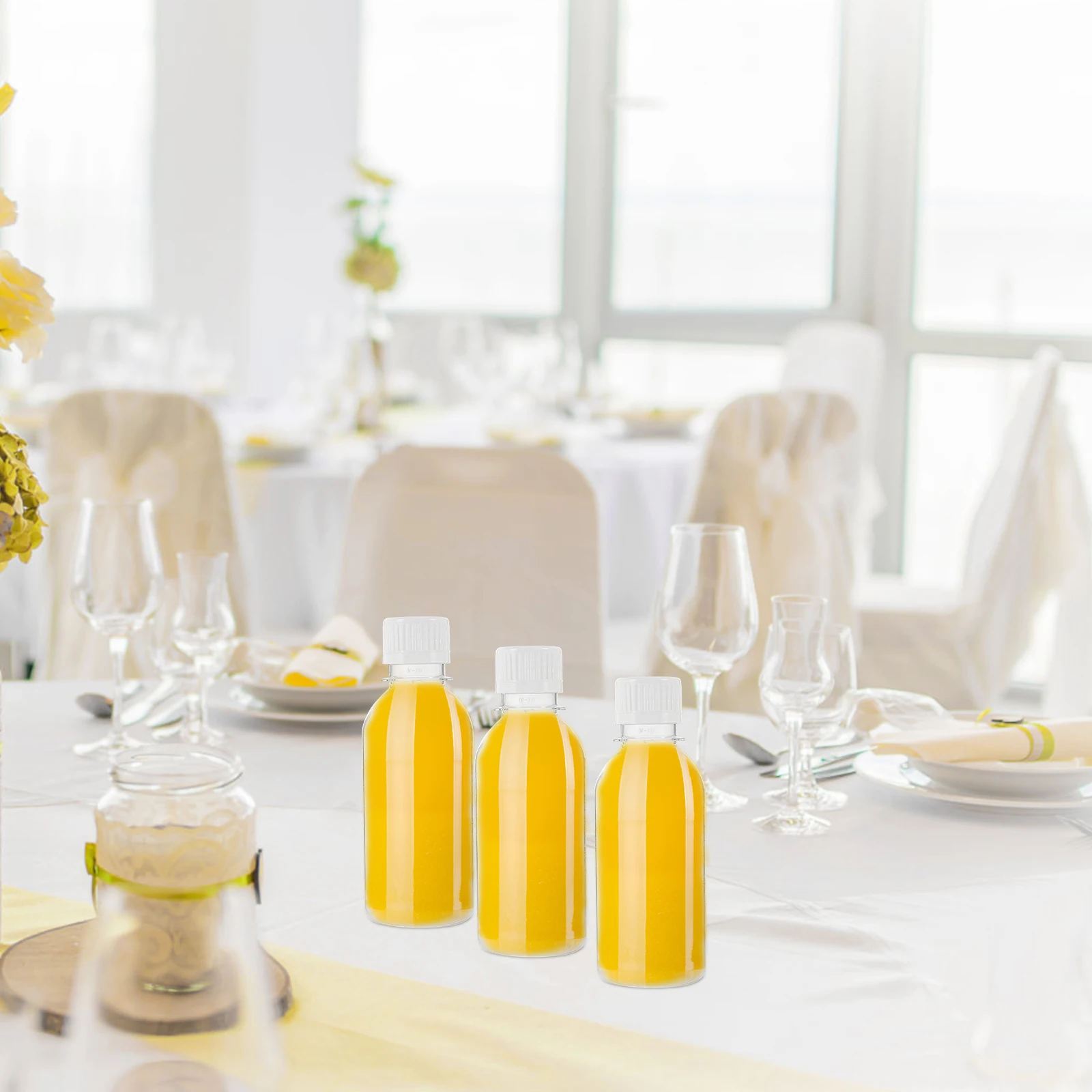 

12Pcs Plastic Bottle Juice Bottles Pet Transparent Disposable Milk Bottles for School Office Use Beverage Containers with Sealed