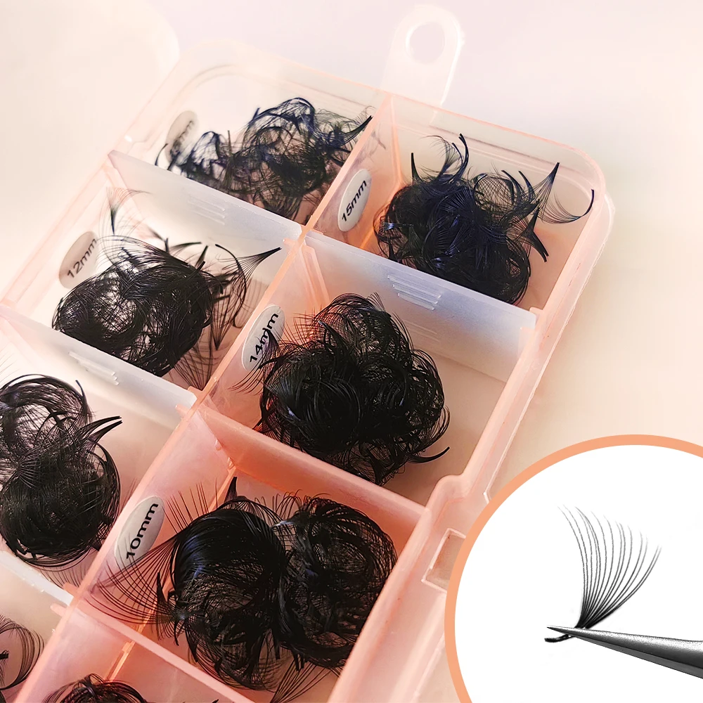 Thin Pointy Base Premade Loose Fans CC C Curl 0.05mm 1200 Fans Medium Stem Sharp Russian Volume Lash Faux Mink Handmade Lash