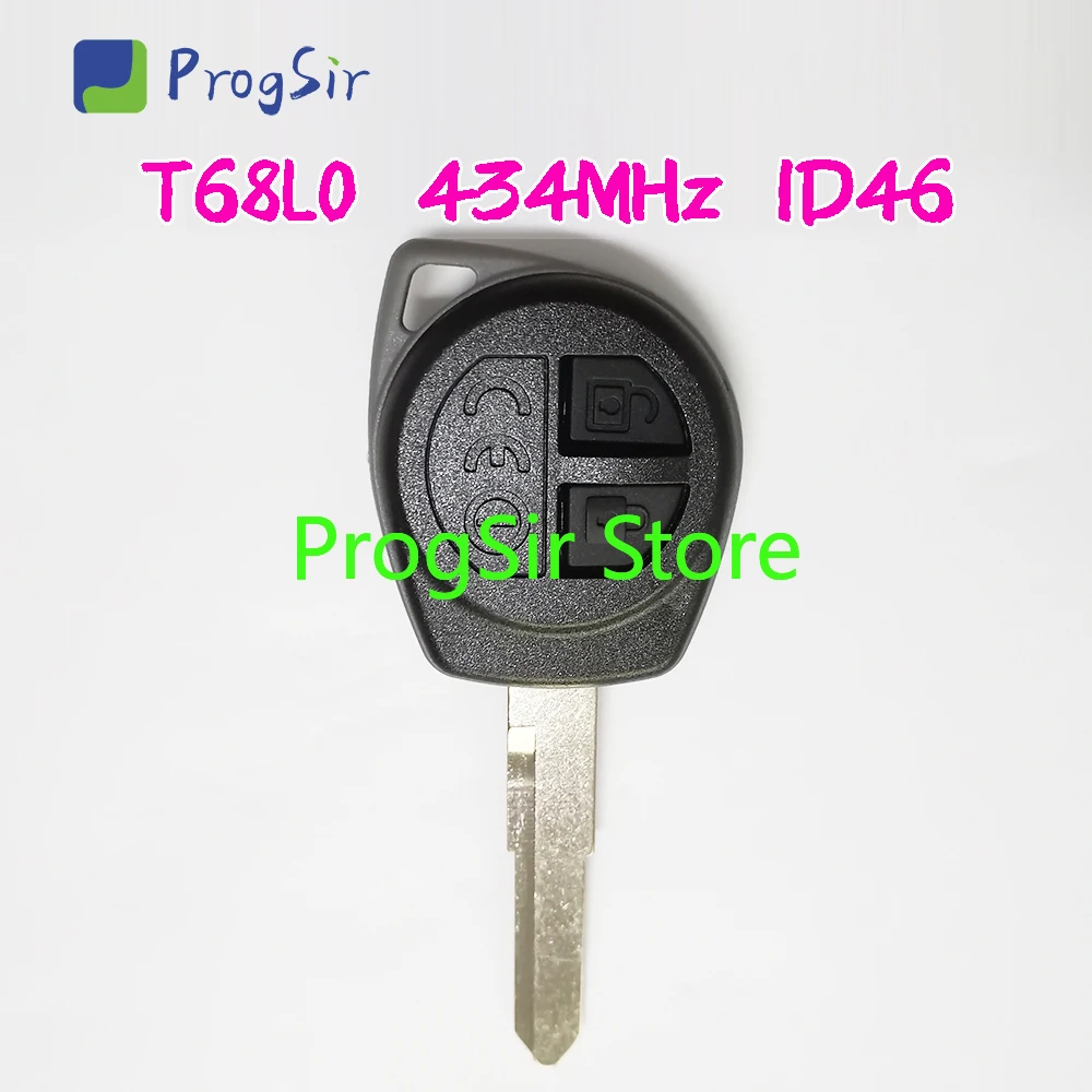 2 Button 433.9MHz FSK Remote Control Key For Suzuki With PCF7961 Hitag2 ID46 Chip ID: T68L0 With Original Inner