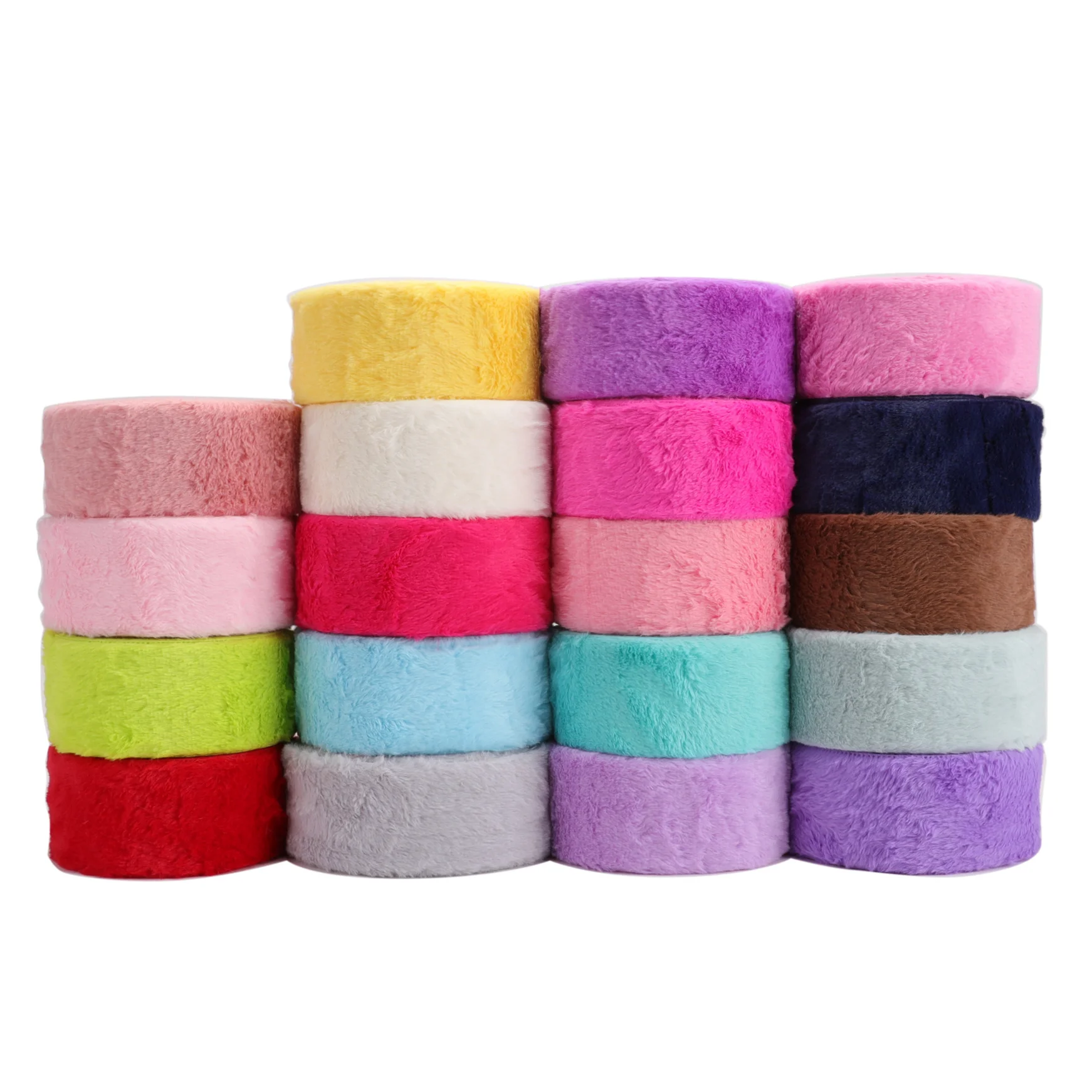 

[HSDRIBBON] 3" 75mm Solid Color rabbit fur Ribbon 15Yards/Roll