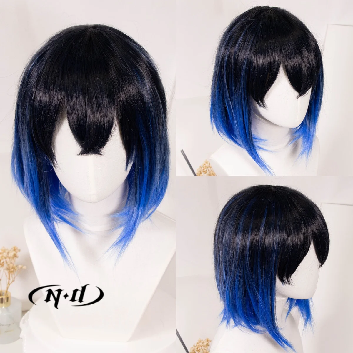 

ND Inosuke Hashibira Cosplay Wig Hairpiece Demon Slayer Anime Cosplay Hair Wig esistant Synthetic for Comic Con Coser Party
