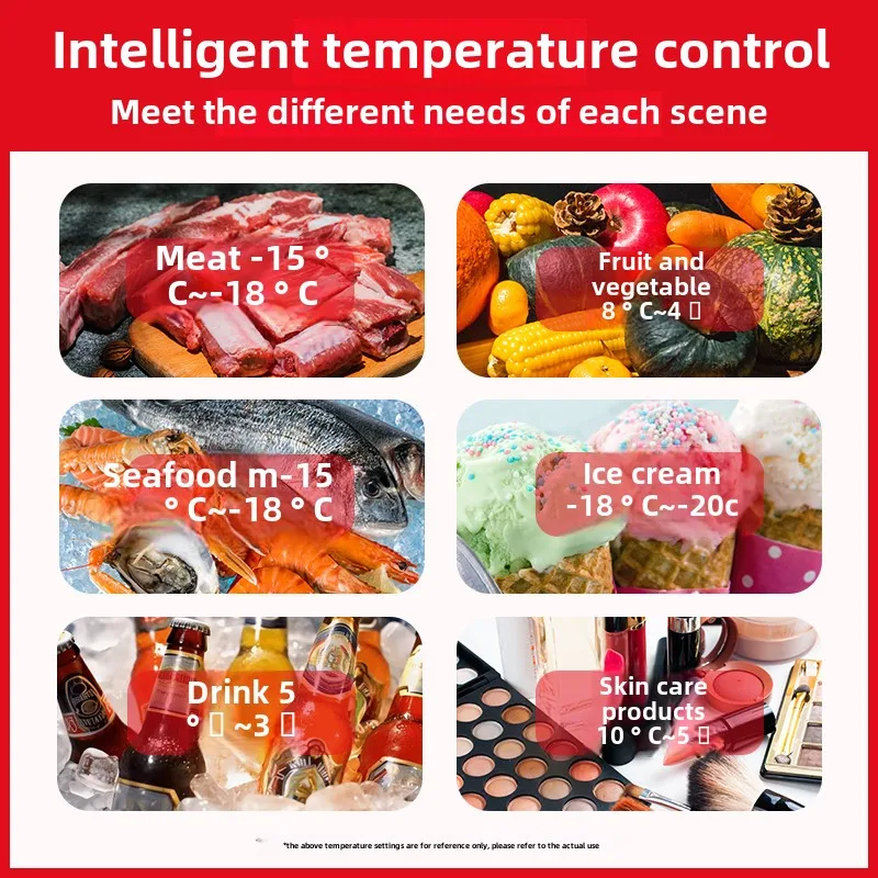 45L Universal 12V/24V Compressor Car Refrigerator Dual-Purpose Refrigeration For Home Truck Partition Refrigeration Car