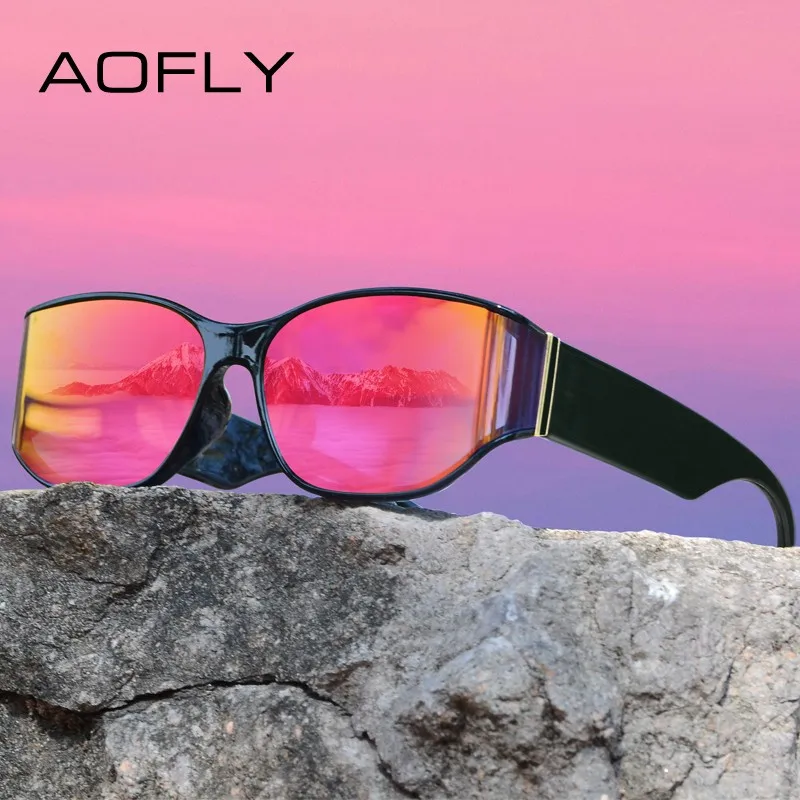 

AOFLY Fashion Y2K Sunglasses for Women Men Mirror Anti Glare Eyewear Female Trend Chic Polygon Sun Glasses Male Shades UV400