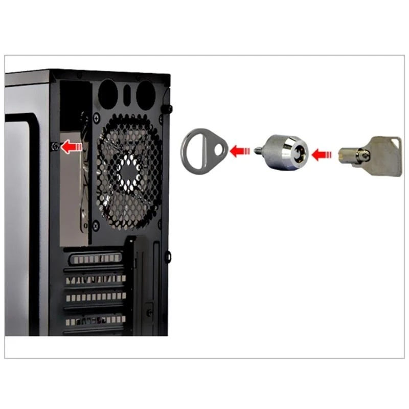 Computer Case Screw Styles Lock Desktop Computer Hosting Chassis Lock Management Lock Anti-theft Lock with Keys