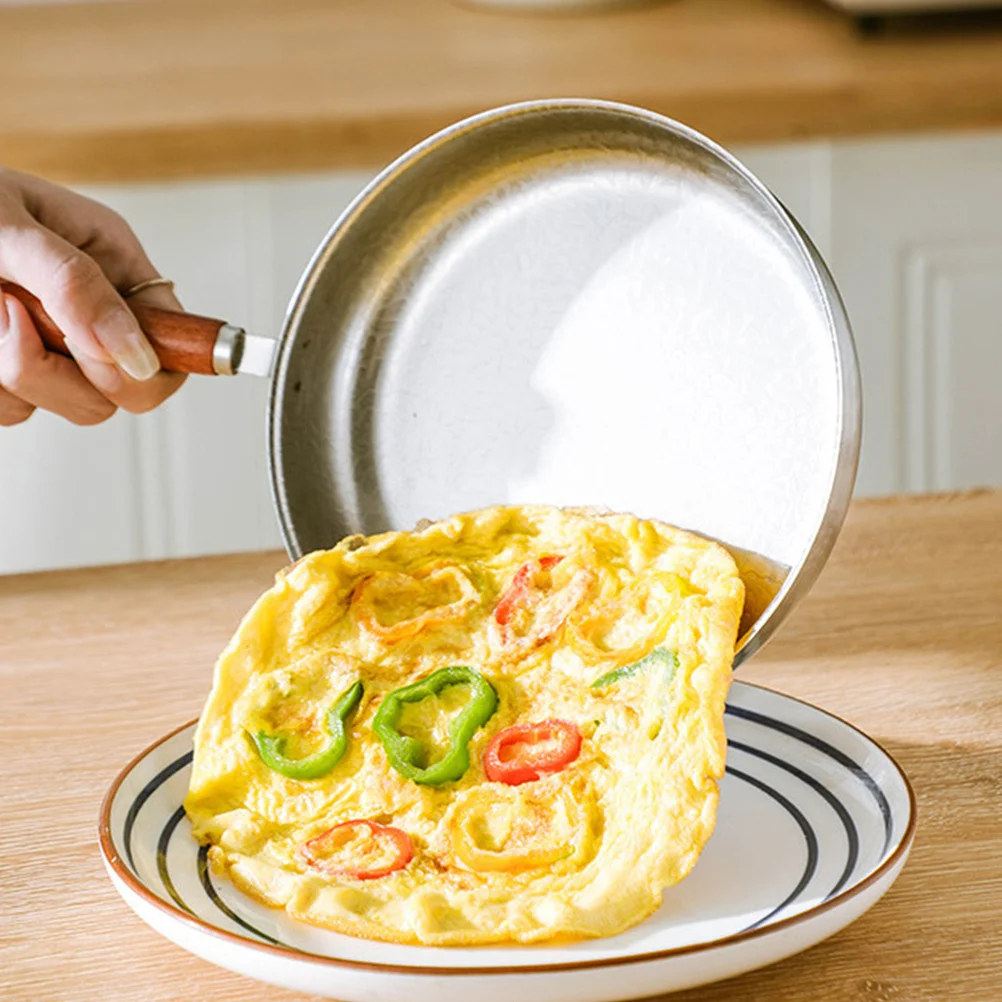 

Мини-сковорода для яиц, маленькая сковорода с антипригарным покрытием из нержавеющей стали 304, портативная с противоскользящей ручкой для яиц, походные сковороды для приготовления пищи