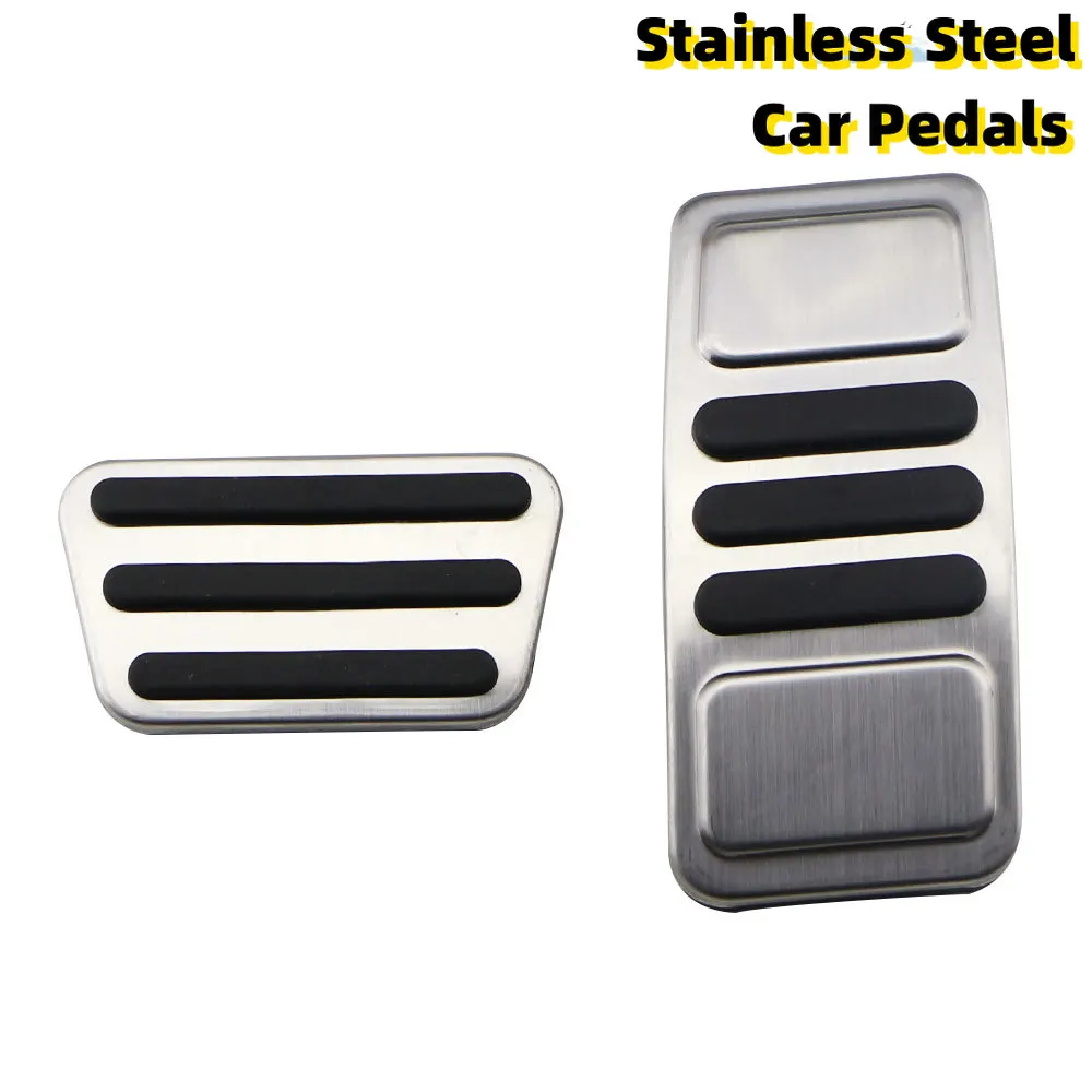 Stainless Steel Car Pedals for Ford Mustang 2015 2016 2017 2018 2019 2020 2021 Accessories Auto Gas Brake Footrest Pedal Cover