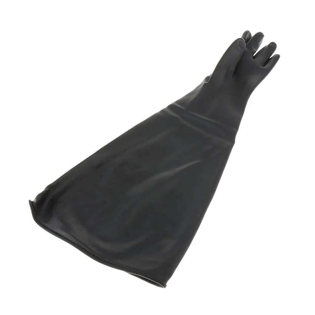 Industrial Rubber Work Gloves Anti Acid Alkali Slip Resistant Gloves for Chemical Handling and Mining Applications