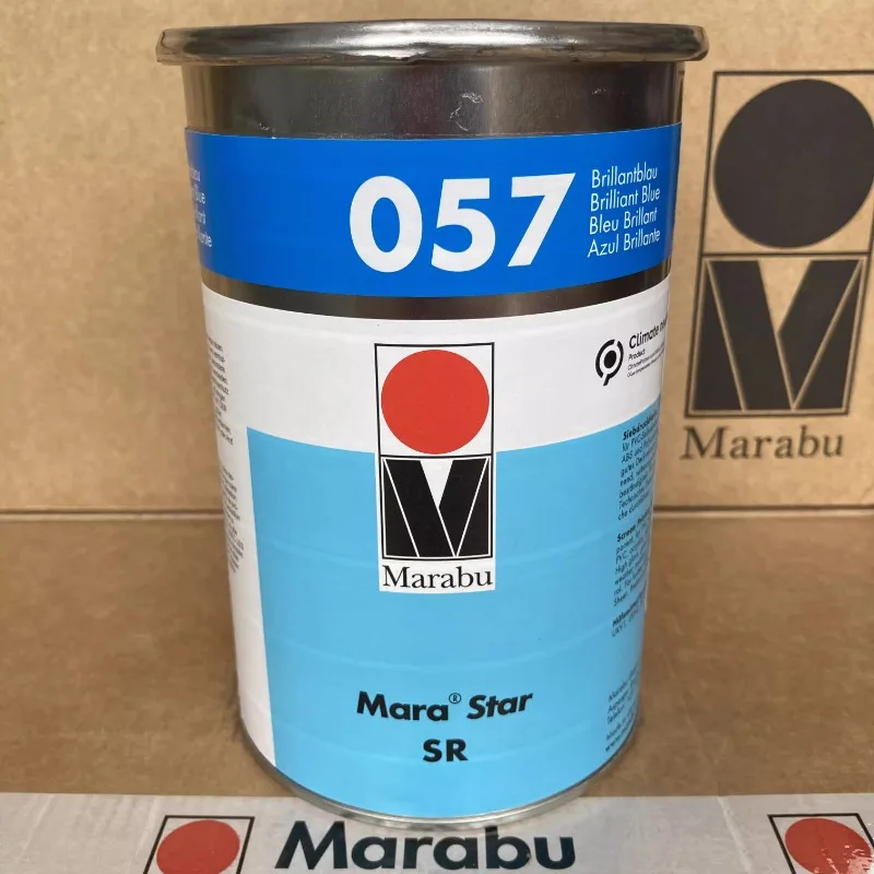 Marabu Genuine German Marabu Ink Plastic Anti Alcohol SR057 Fresh Blue High-end Silk Screen Transfer Printing Oil