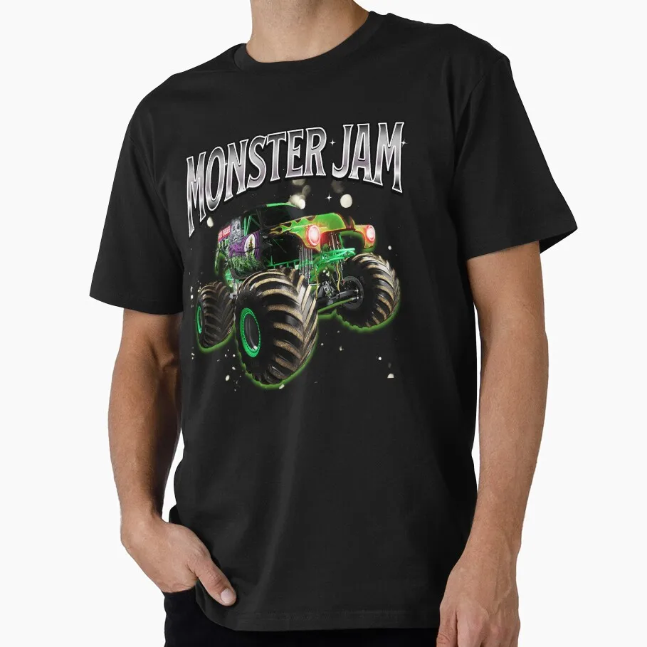 Monster Jam Trucks Grave Digger Rock Band T Shirt Vintage German Power Metal Graphic Print Tee Short Sleeve Heavy Metal Tops