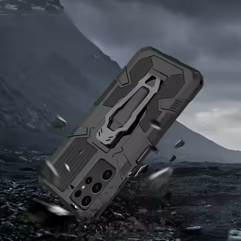 Back Clip Bracket Armor Phone Case For Samsung Galaxy S25 S24 S23 S22 S21 S20 Note 10 20 Ultra Plus FE A52 A72 Shockproof Cover