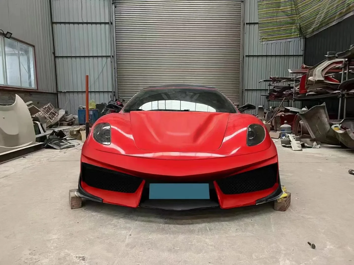 for Ferrari F430 Carbon Fiber body Kit F430 Upgraded VORS Style front and rear bumper spoiler hood body kit