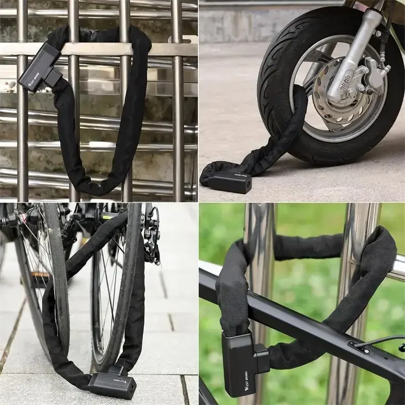 Steel A3 Anti-theft Chain Lock Thicken Motorcycle Bicycle Lock 1m Multipurpose Cabinet Door Padlock Bike Accessories