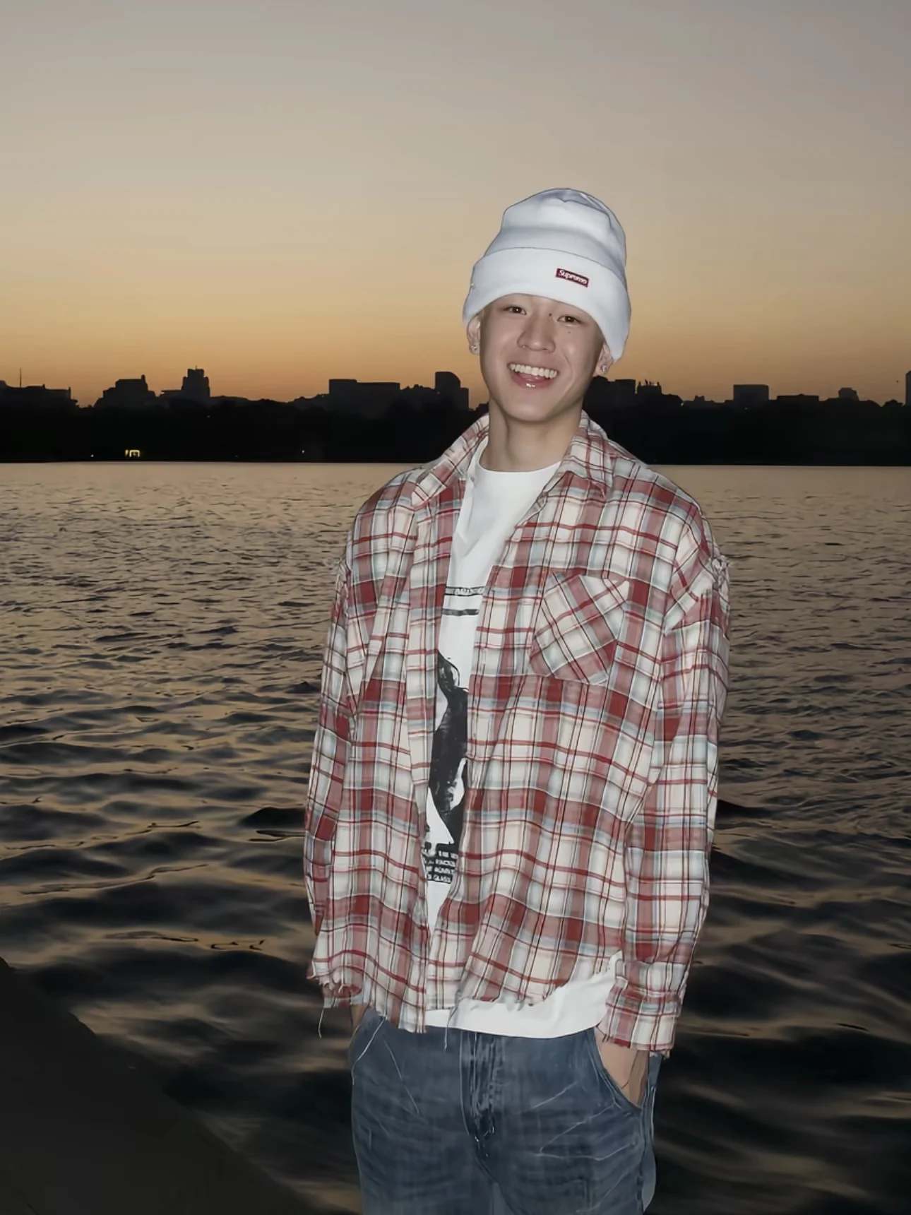 

American Retro Plaid Long Sve irt Casual Loose Fit Men's Women's Autumn Outerwear Coat ex Collar Cool Feeling