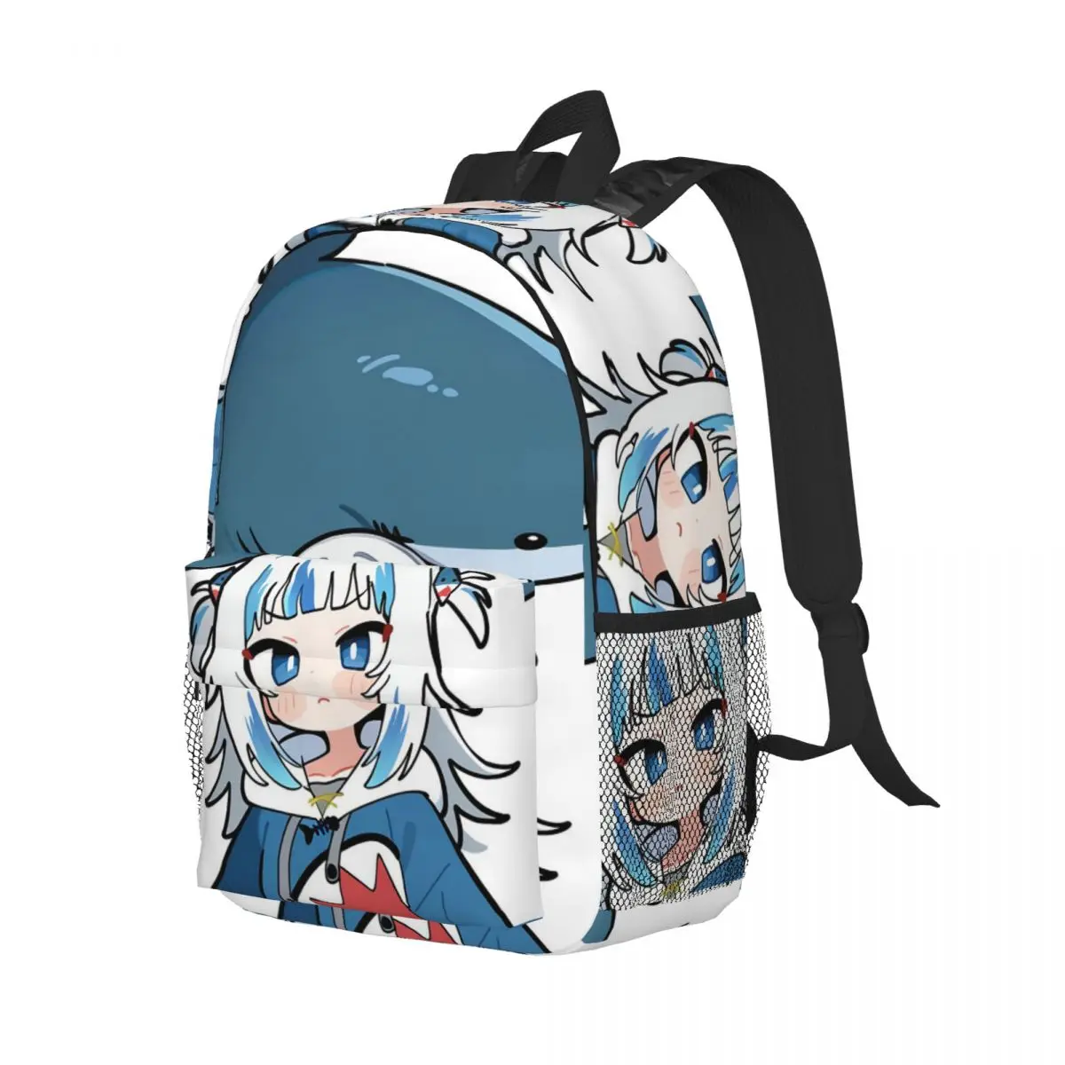 

Cartoon Hololive Gawr Gura Backpack Student Boys Girls BookBag Children School Bag Computer Shoulder Bags for Men Women