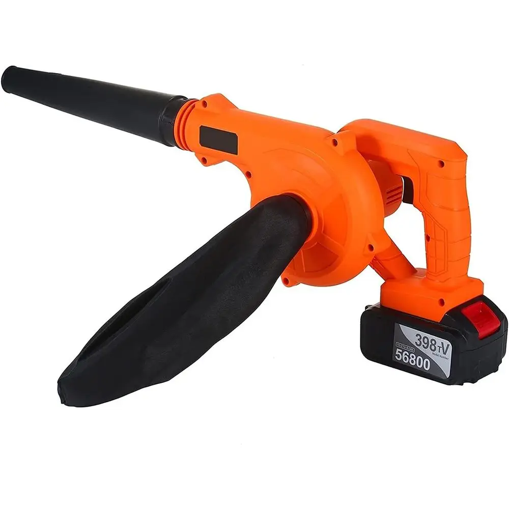 

Вентилятор и пылесос для листьев 2-в-1, аккумуляторная электрическая подметальная машина для пыли, листьев, снега (коричневый, вилка B)