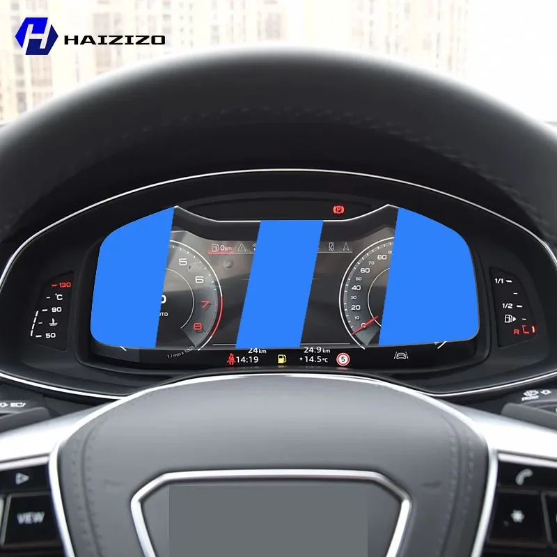 For Audi A6 C8 2019-2025 Car speedometer LCD screen protective film anti fingerprint tempered glass accessories anti scratch