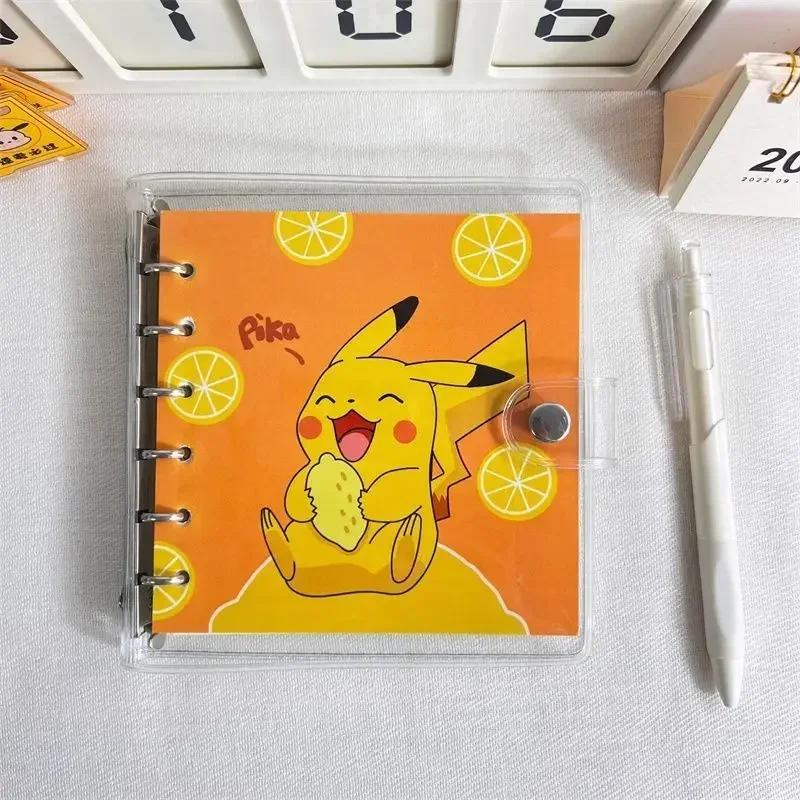 Anime Pokemon Pikachu Loose leaf Notebook for Elementary School Students with High Beauty, Detachable Cartoon Handbook