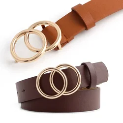 New European and American fashion alloy buckle belt for women's minimalist matching dress decoration belt for women's fashion