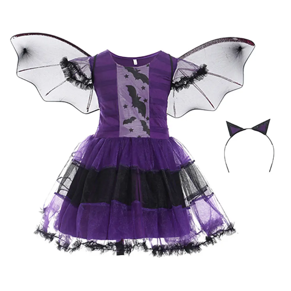 Halloween Heksenkaap Meisjes Rollenspel Kleding Kinderen Cosplay Kostuum Kinderkostuums Lichtgewicht Veilig Materiaal Nieuw Ontwerp Plezier